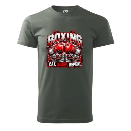 Boxerské rukavice v ringu eat sleep repeat