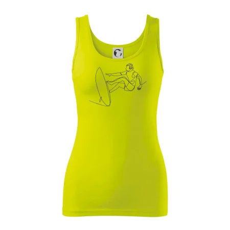 Surfer na vlne jedným ťahom