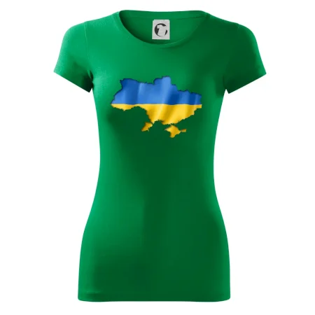 Ukrajina vlajka mapa