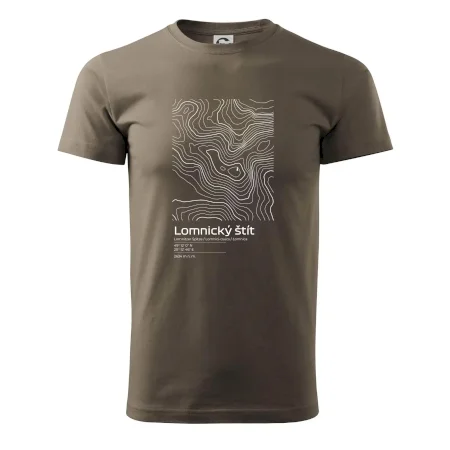 Lomnický štít - vrstevnice v obdĺžniku