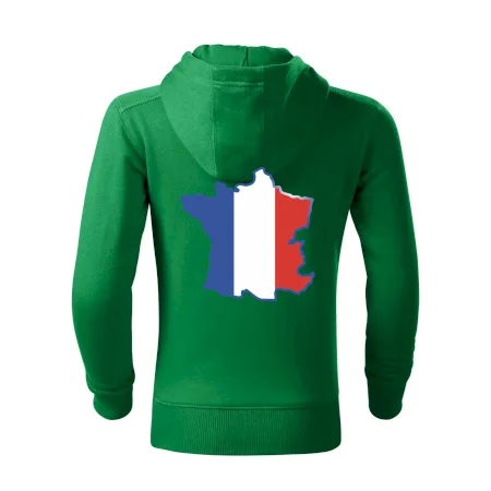 Francúzska vlajka mapa obrys