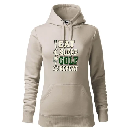Eat sleep golf repeat typografie