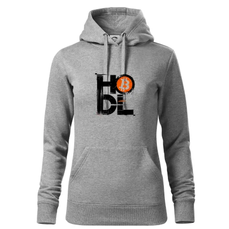 Hodl velký nápis a logo BTC