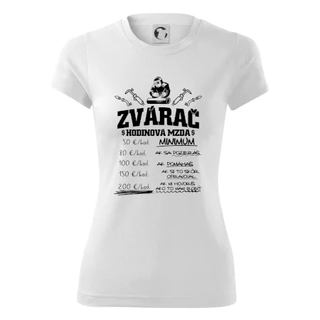 Hodinová mzda zvárač