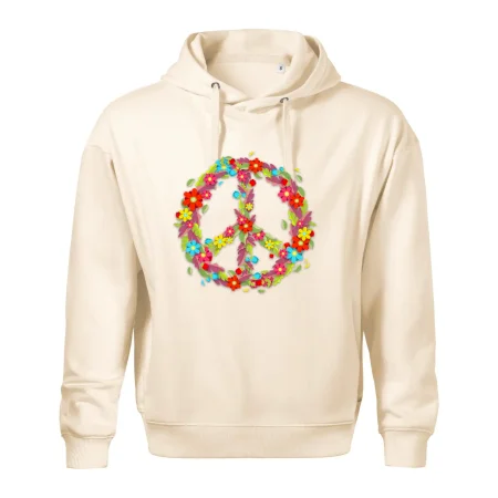 Peace symbol červené kvety