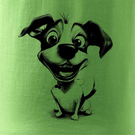 Čiernobiela karikatúra Jack Russell teriér