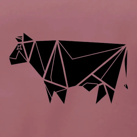 Origami krava z boku