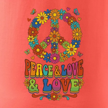 Peace and love - na výšku s květy