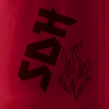SDH nápis a plamen