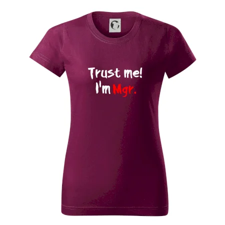 Trust me I´m  Mgr. / Ver mi som Magister.