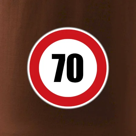 Dopravná značka - obmedzenie rýchlosti 70
