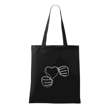 Ruka držiaca srdce jedným ťahom