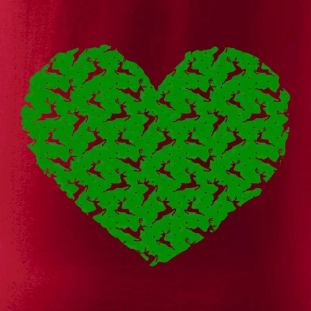 Vianočné jelene v srdci