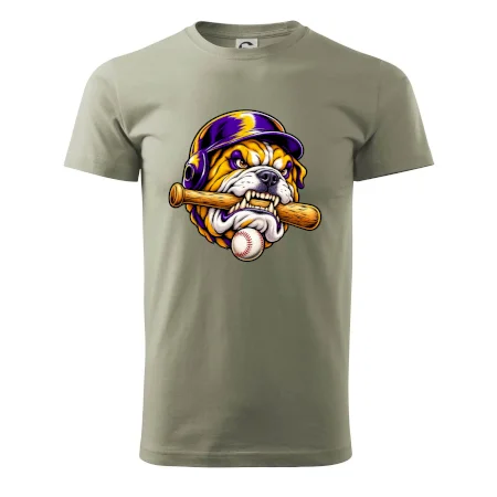 Baseballový buldok s pálkou