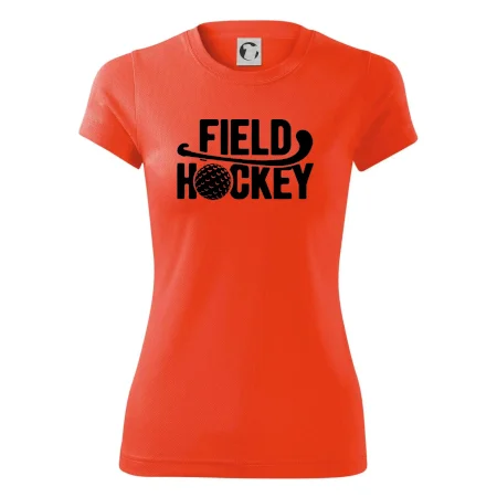 Field hockey loptička a nápis