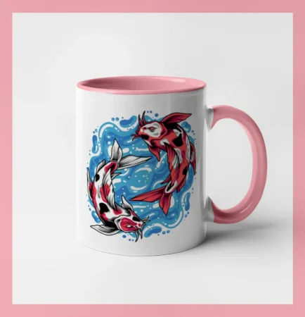 Yin & Yang Koi kapor - červený
