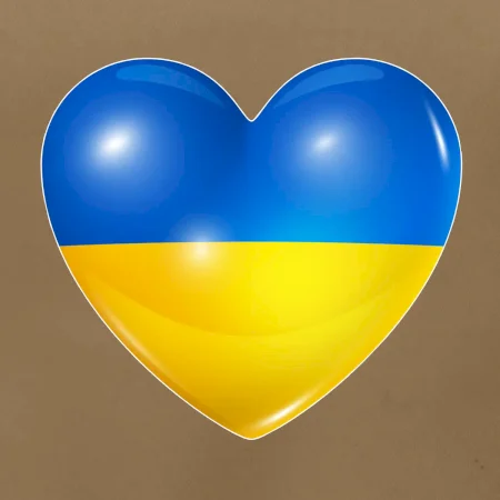 Ukrajina srdce vlajka