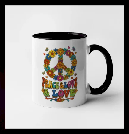 Peace and love - na výšku s květy