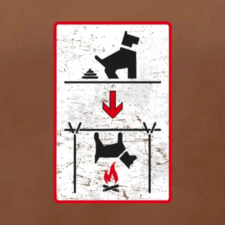 Tričko pre odporcov sraní na chodníku