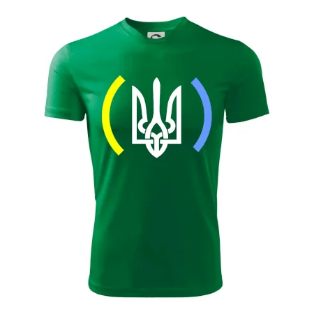 Ukrajina trojzubec s farbami