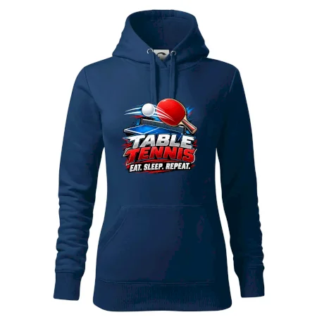 Stolní tenis pálka a míček eat sleep repeat