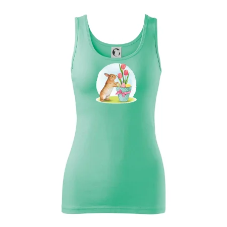 Veľkonočný zajačik tulipány