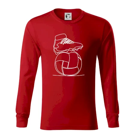 Futbalová lopta kopačka jedným ťahom