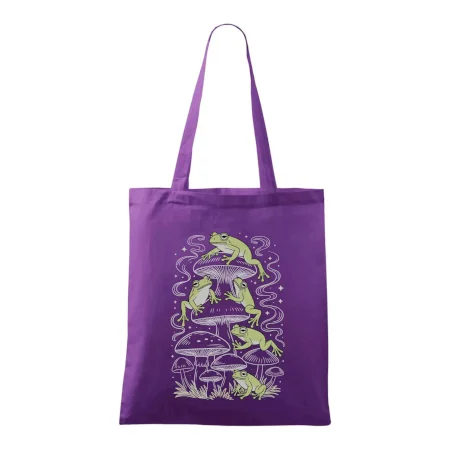 Goblincore frogs and various mushrooms