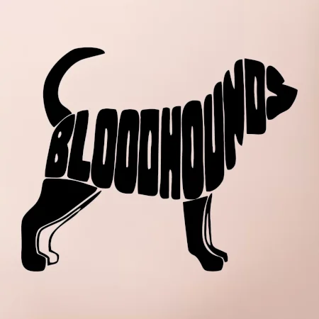 Bloodhound nápis v tele
