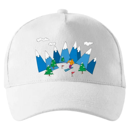 Lyžiar a farebné hory