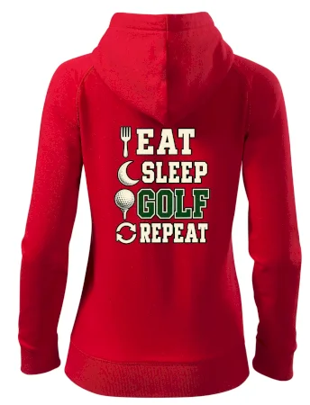 Eat sleep golf repeat typografie