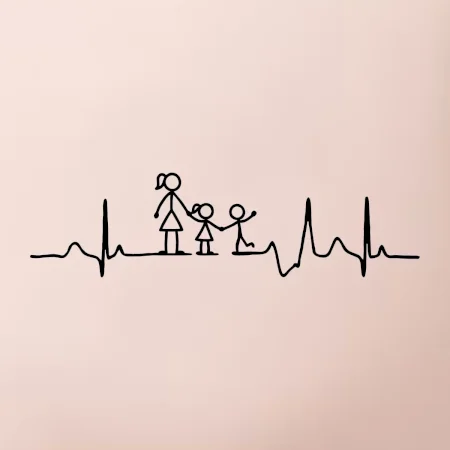 Ekg mamička a dievča + chlapec