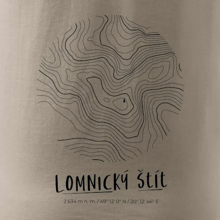 Lomnický štít - vrstevnice v kruhu