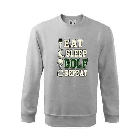 Eat sleep golf repeat typografie