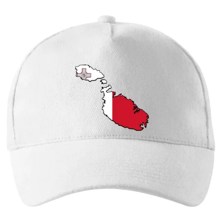 Mapa Malta s vlajkou