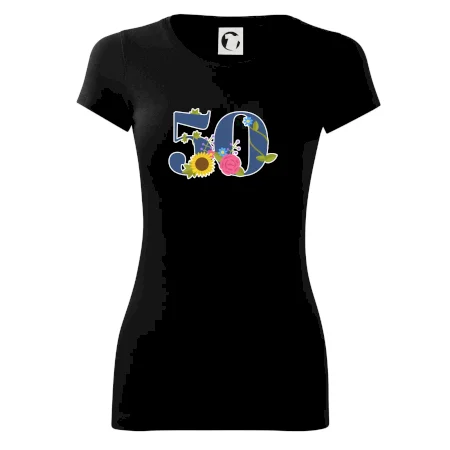 Kvetinové číslo kreslené - 50