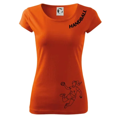 Handball nápis šikmo - dievča
