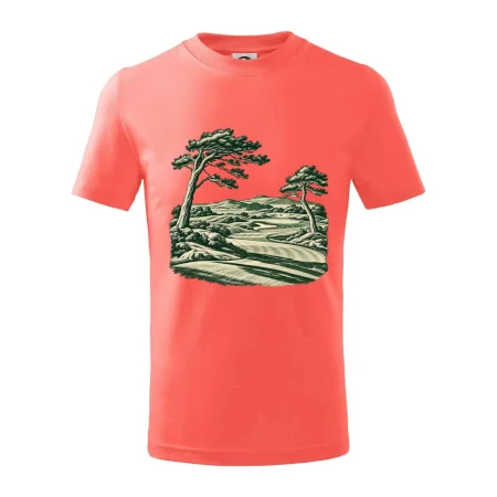 Golfové hřiště v retro rytině