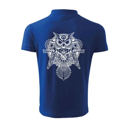 Steampunk sova čiernobiela