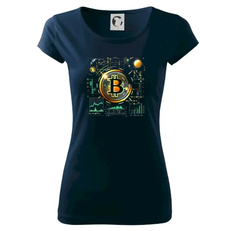 Bitcoin logo s grafmi