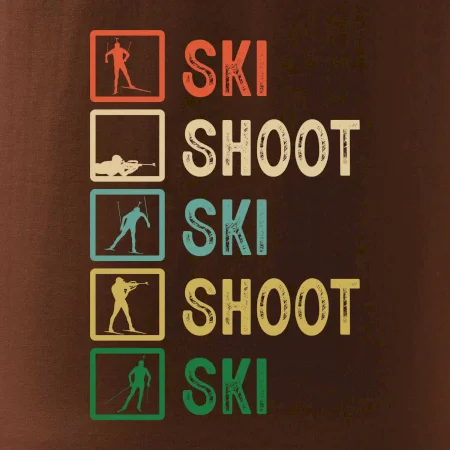 Biatlon ski shoot ski