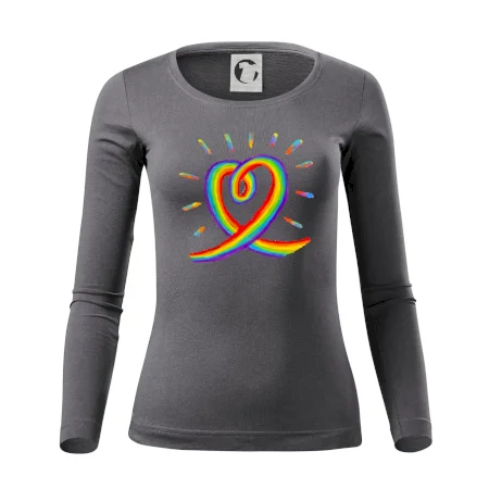 Srdce pride dúha kreslená