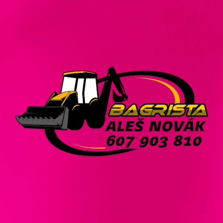 Bagrista v kruhu - vlastný nápis