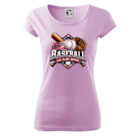 Baseballová pálka s rukavicou eat sleep repeat