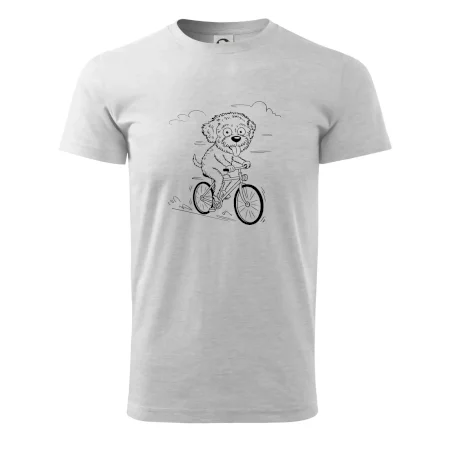 Lagotto romagnolo karikatúra na bicykli čierna