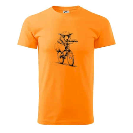 Ovce s okuliarmi na bicykli