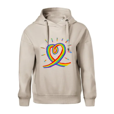Srdce pride dúha kreslená