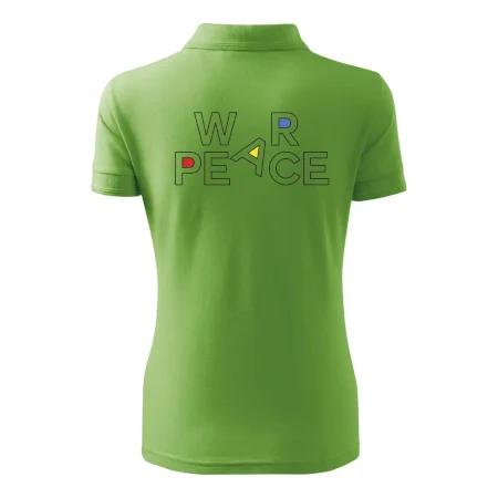 War, peace - farebný nápis