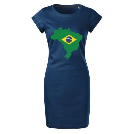 Brazília vlajka v mape