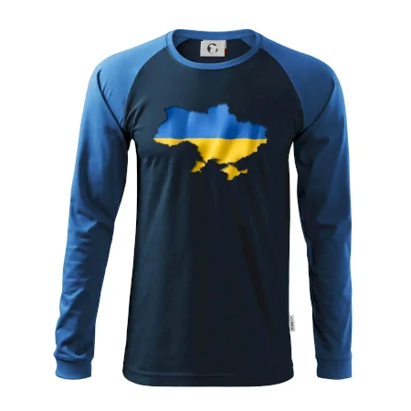 Ukrajina vlajka mapa